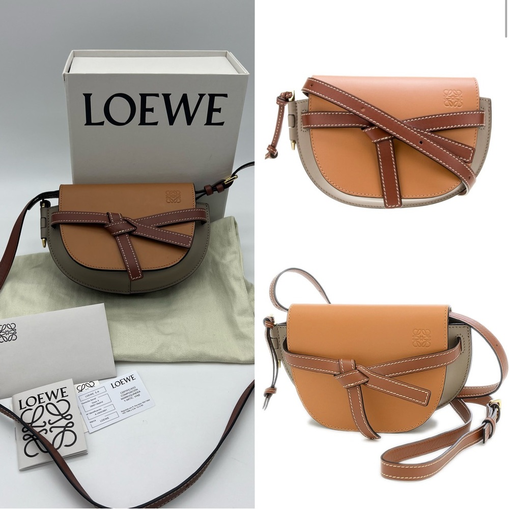 Authentic Loewe mini Gate dual bag in tricolors - Picture 4 of 17
